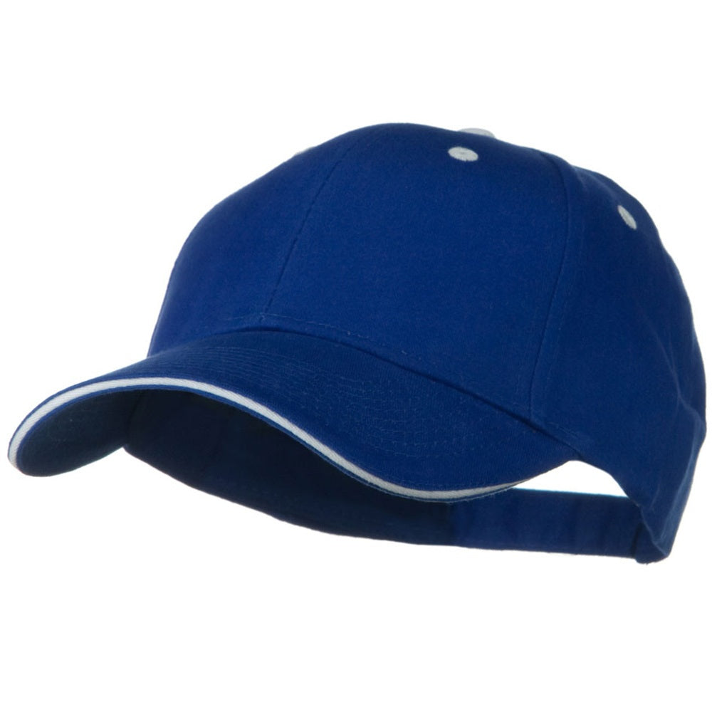 Solid Brushed Twill Sandwich Visor Cap