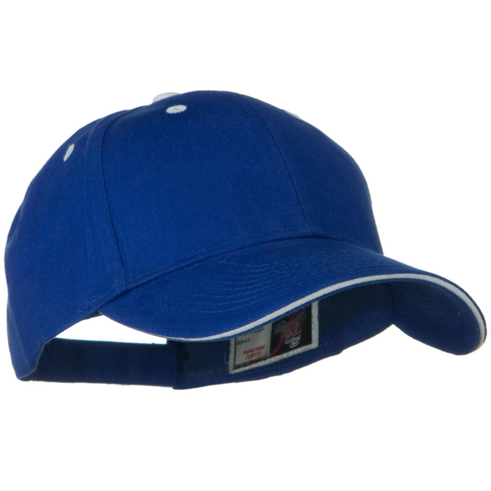 Solid Brushed Twill Sandwich Visor Cap