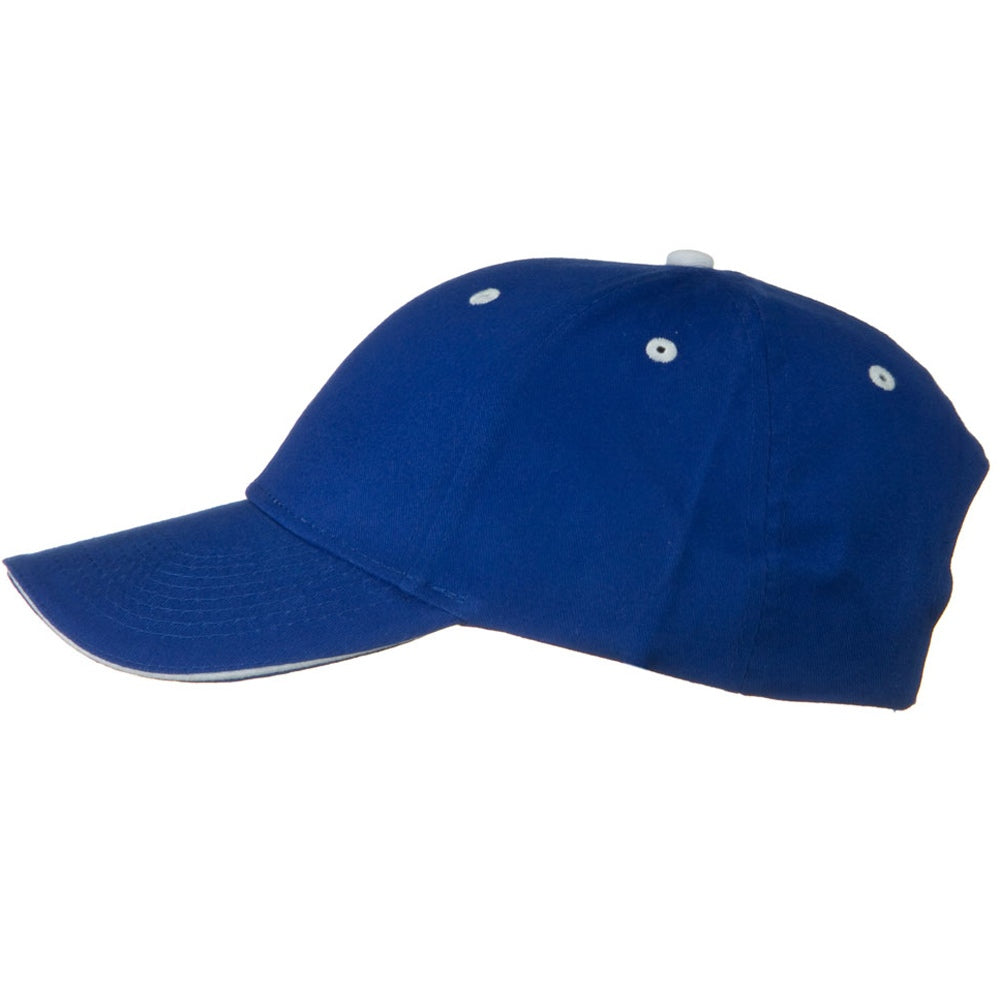 Solid Brushed Twill Sandwich Visor Cap
