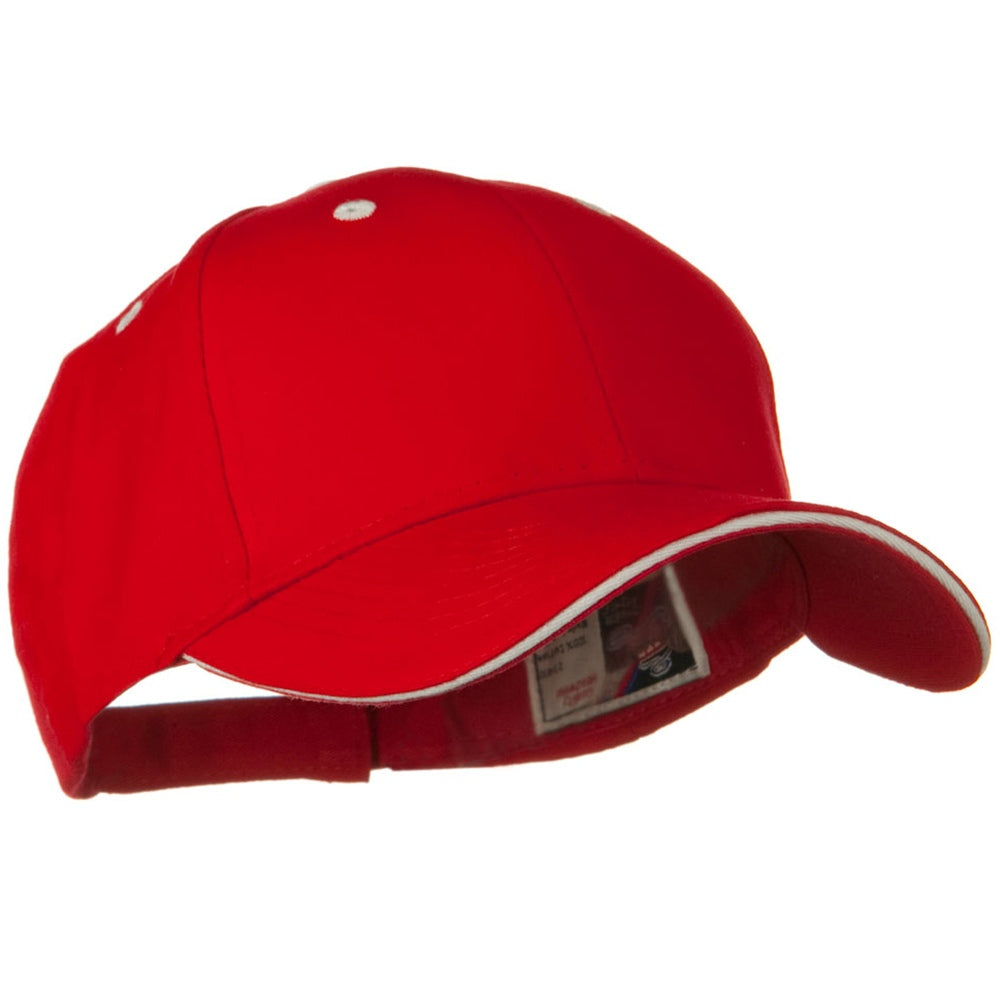 Solid Brushed Twill Sandwich Visor Cap