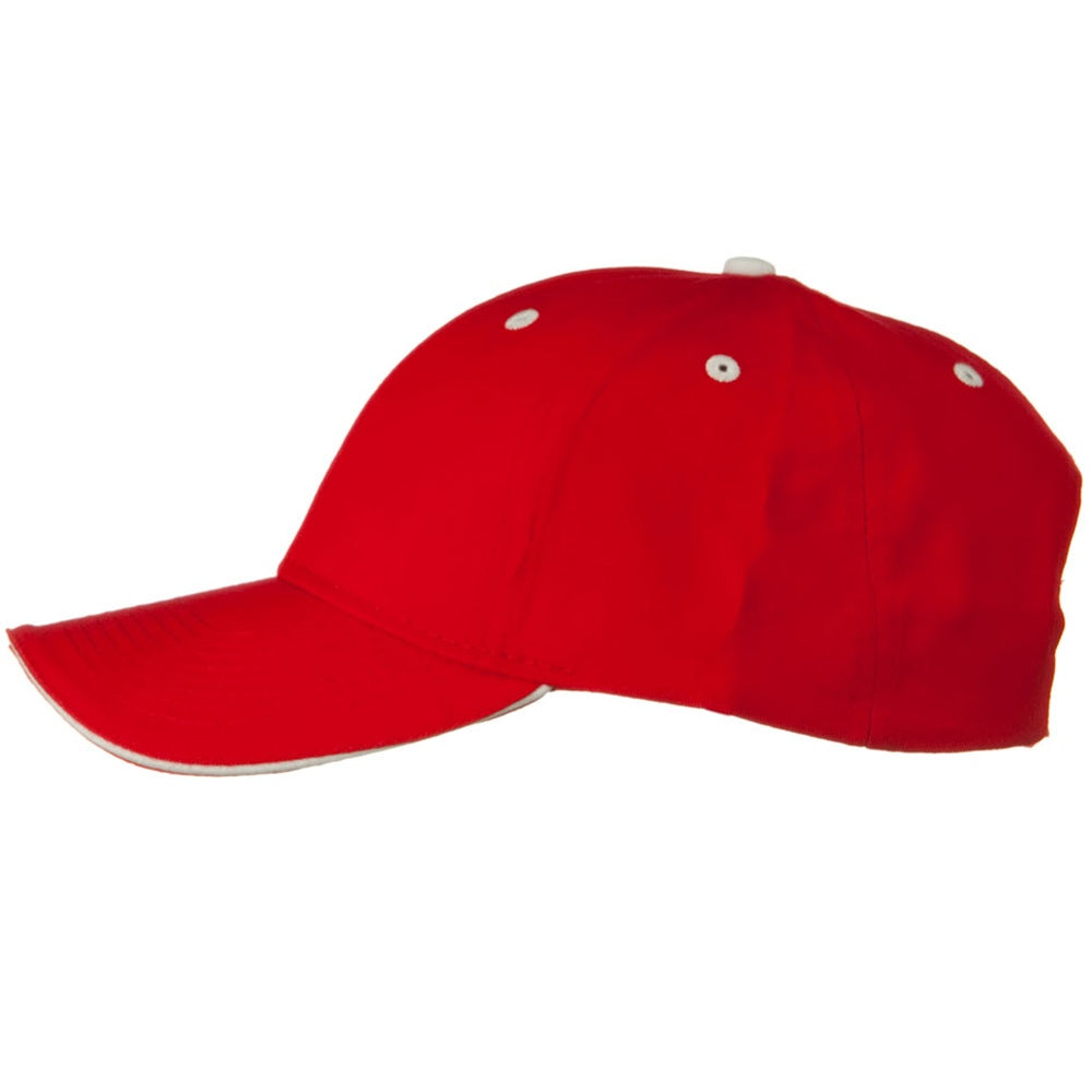 Solid Brushed Twill Sandwich Visor Cap