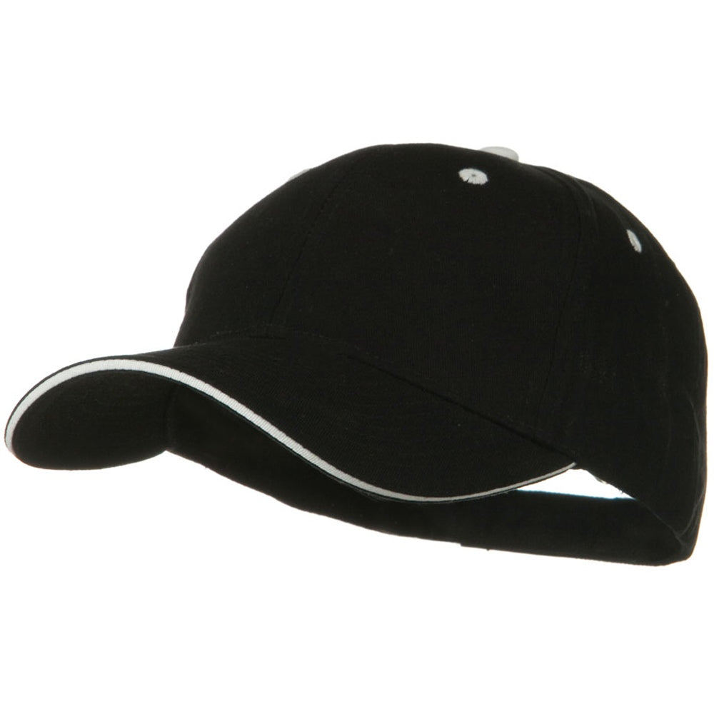 Solid Brushed Twill Sandwich Visor Cap