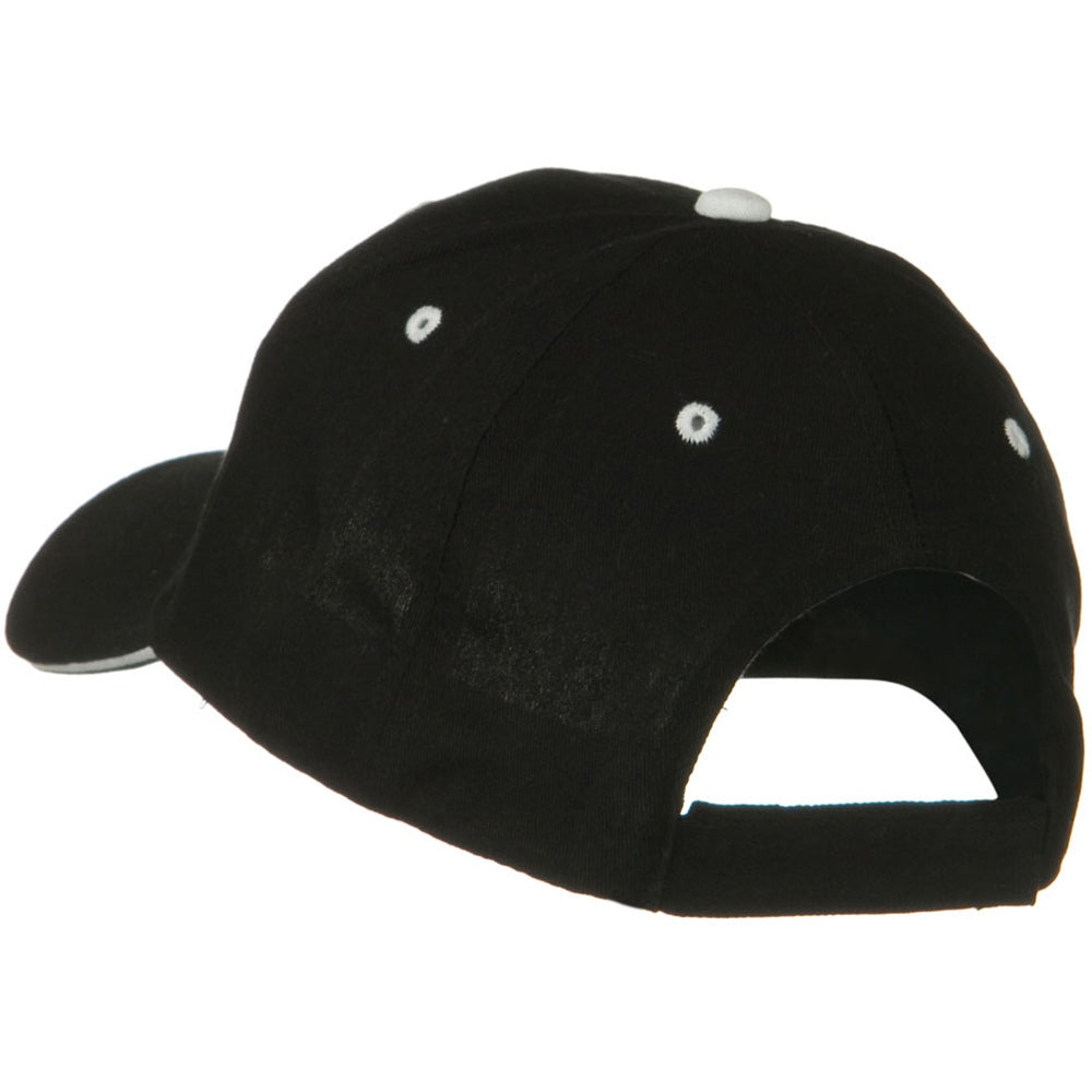 Solid Brushed Twill Sandwich Visor Cap