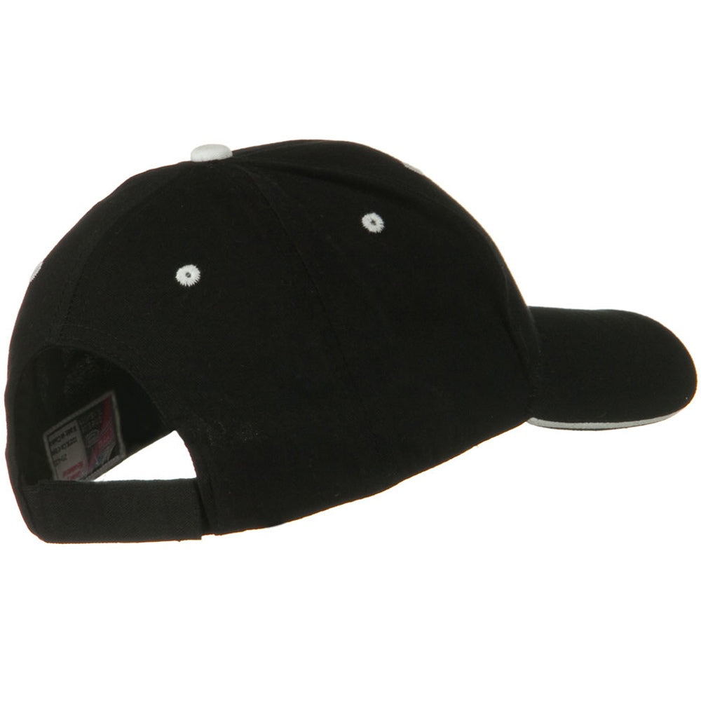 Solid Brushed Twill Sandwich Visor Cap