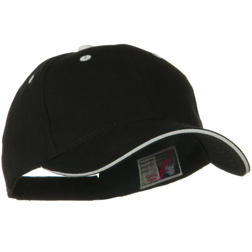 Solid Brushed Twill Sandwich Visor Cap
