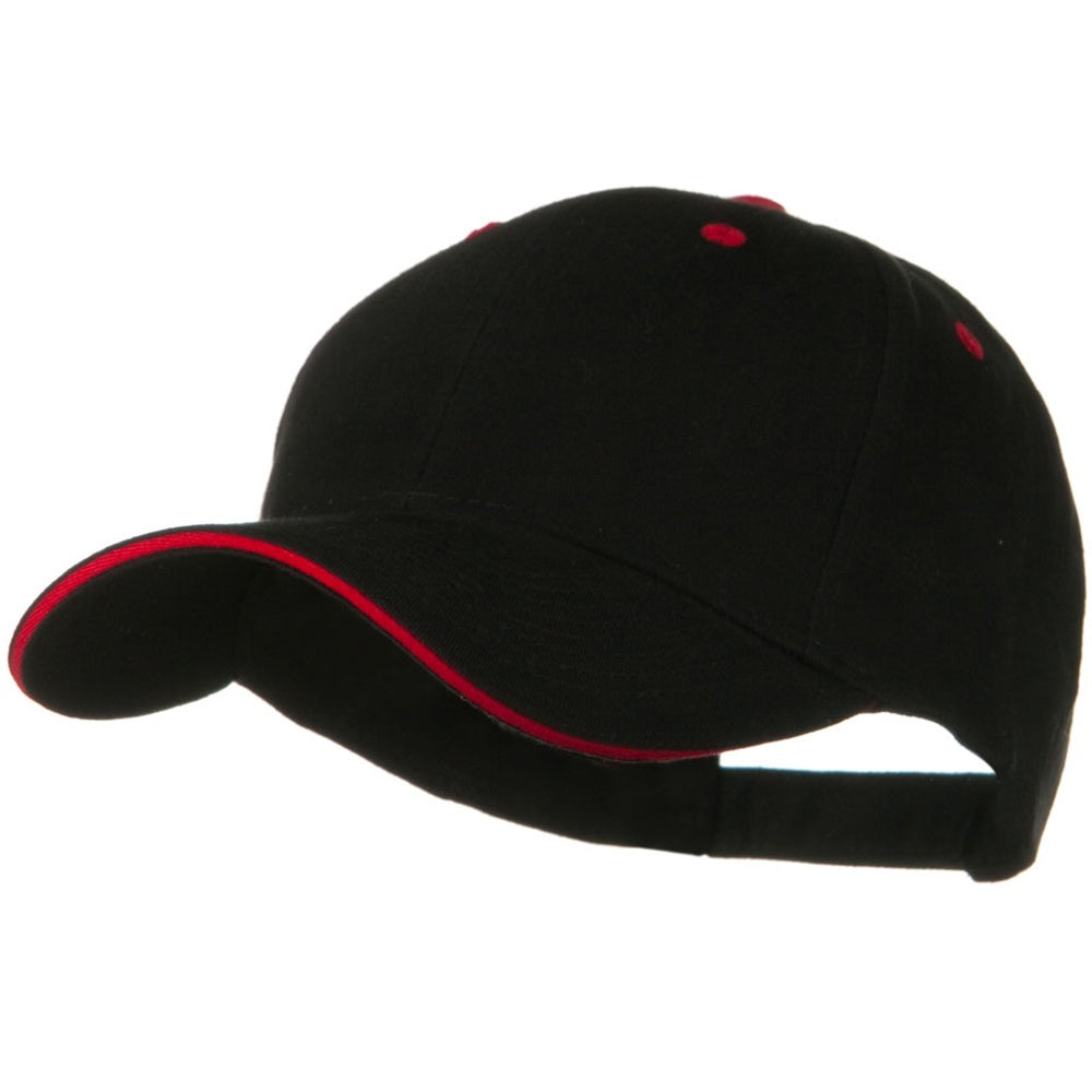 Solid Brushed Twill Sandwich Visor Cap