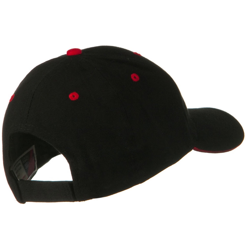 Solid Brushed Twill Sandwich Visor Cap