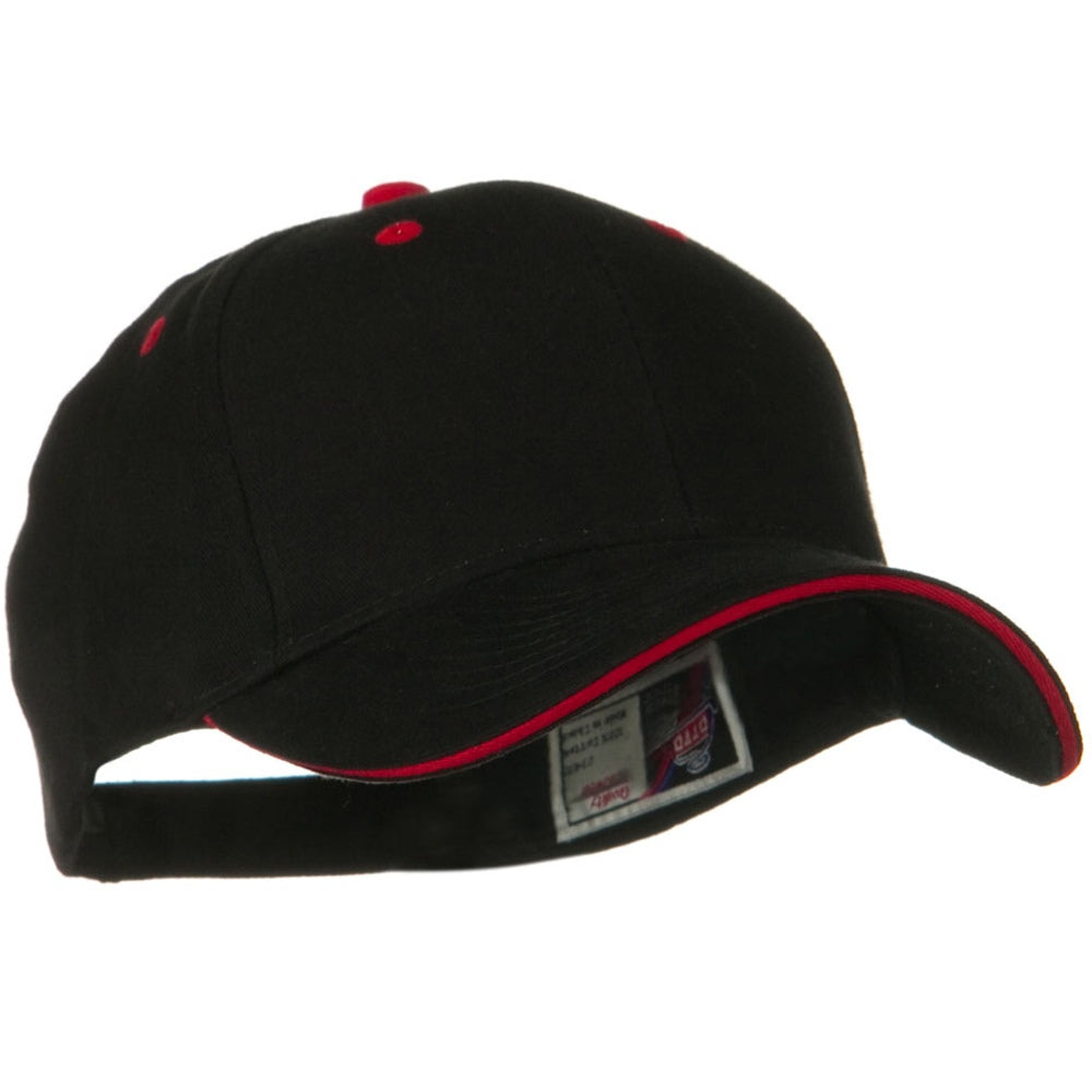 Solid Brushed Twill Sandwich Visor Cap
