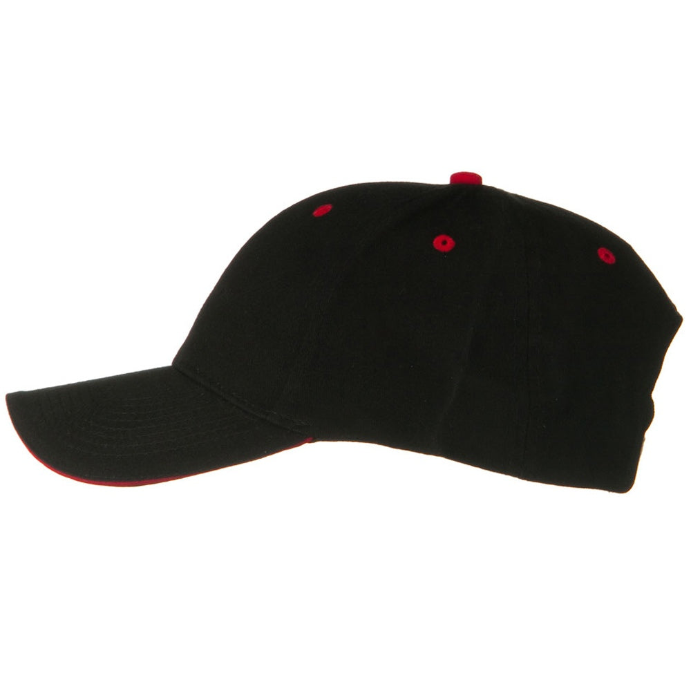 Solid Brushed Twill Sandwich Visor Cap