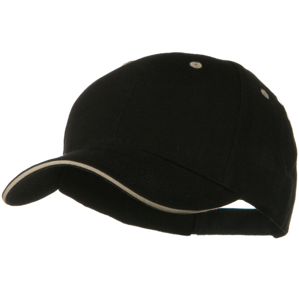 Solid Brushed Twill Sandwich Visor Cap