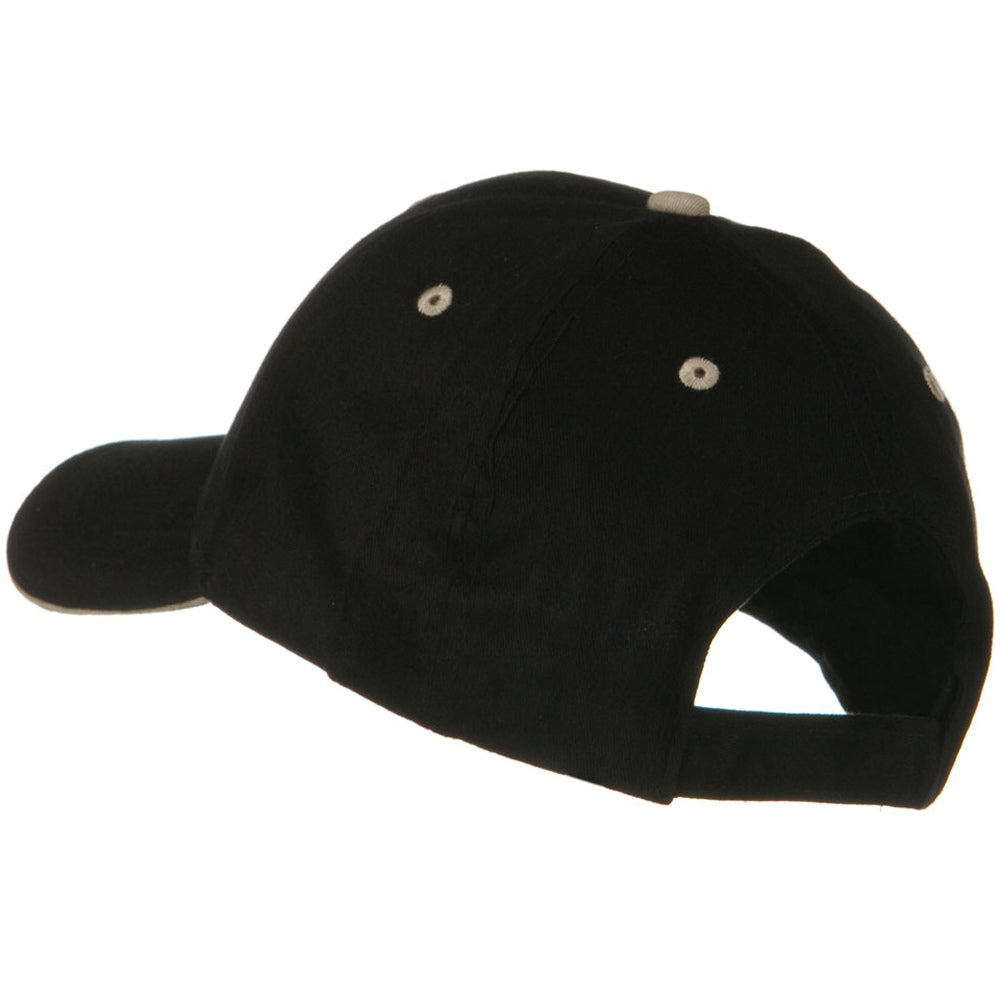 Solid Brushed Twill Sandwich Visor Cap