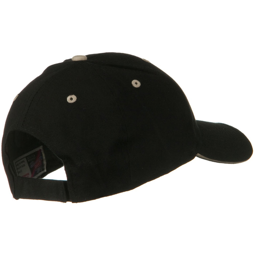 Solid Brushed Twill Sandwich Visor Cap