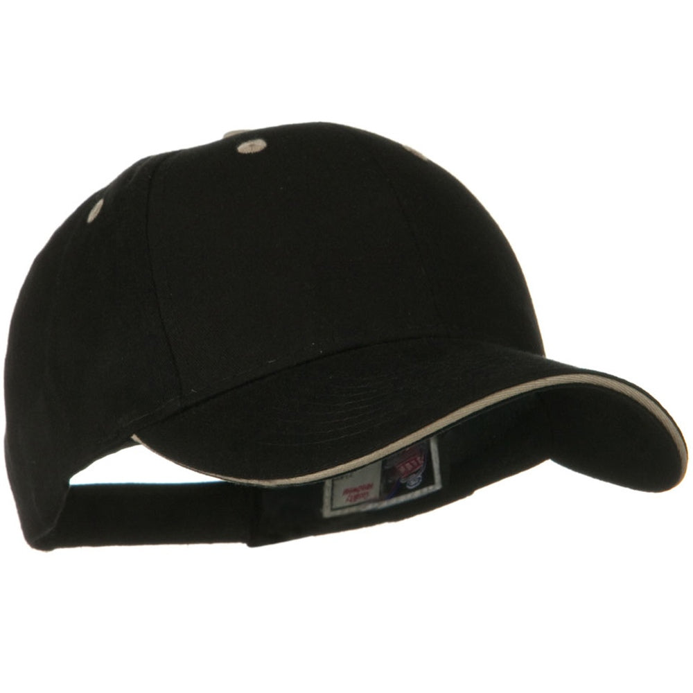 Solid Brushed Twill Sandwich Visor Cap