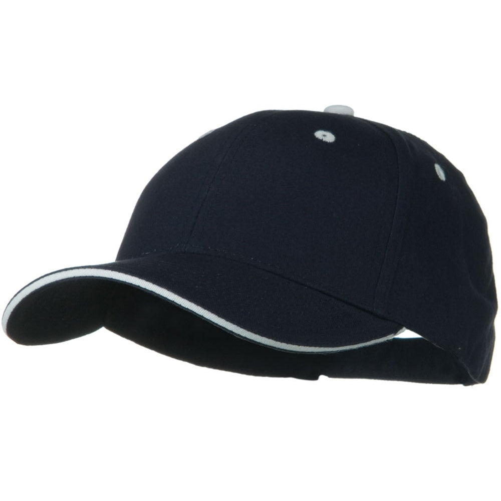 Solid Brushed Twill Sandwich Visor Cap
