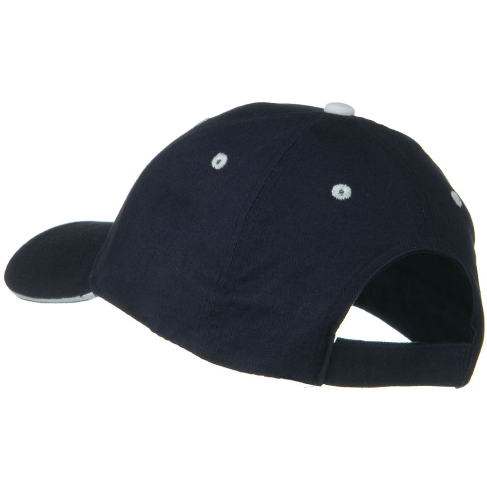 Solid Brushed Twill Sandwich Visor Cap