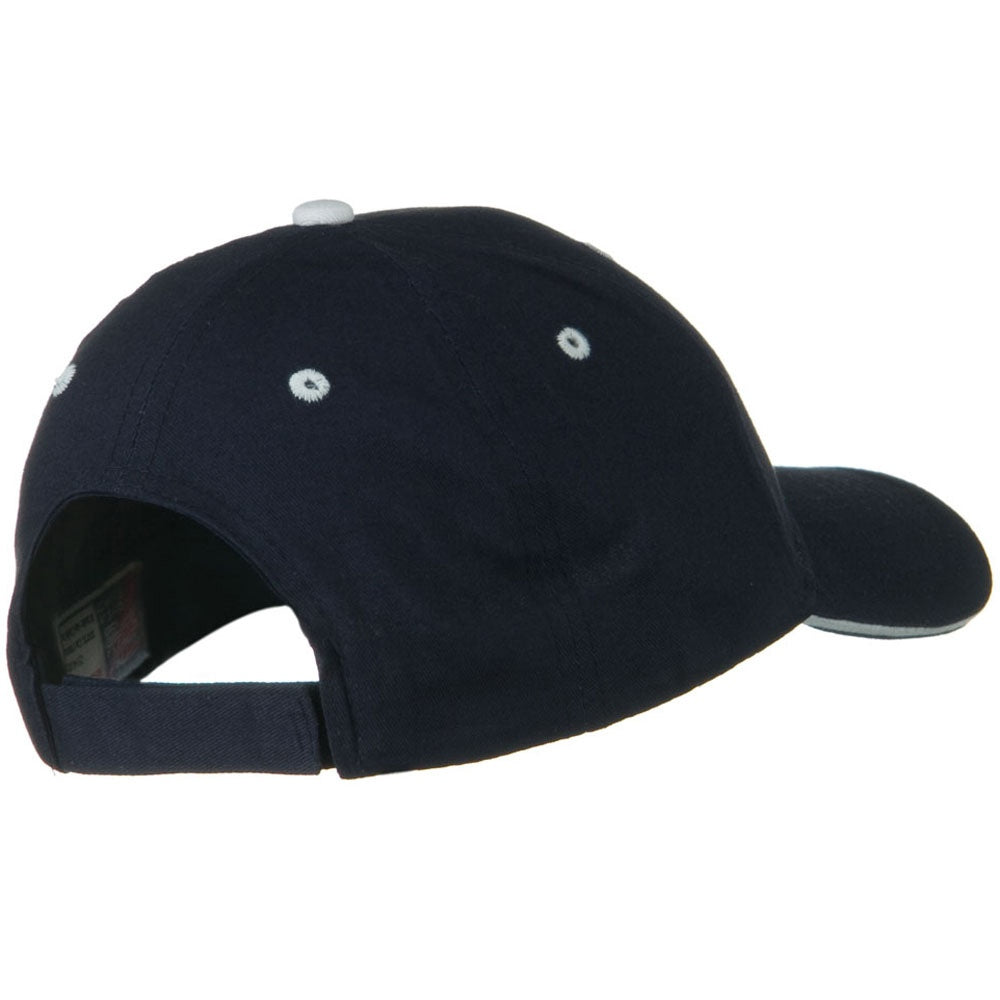 Solid Brushed Twill Sandwich Visor Cap