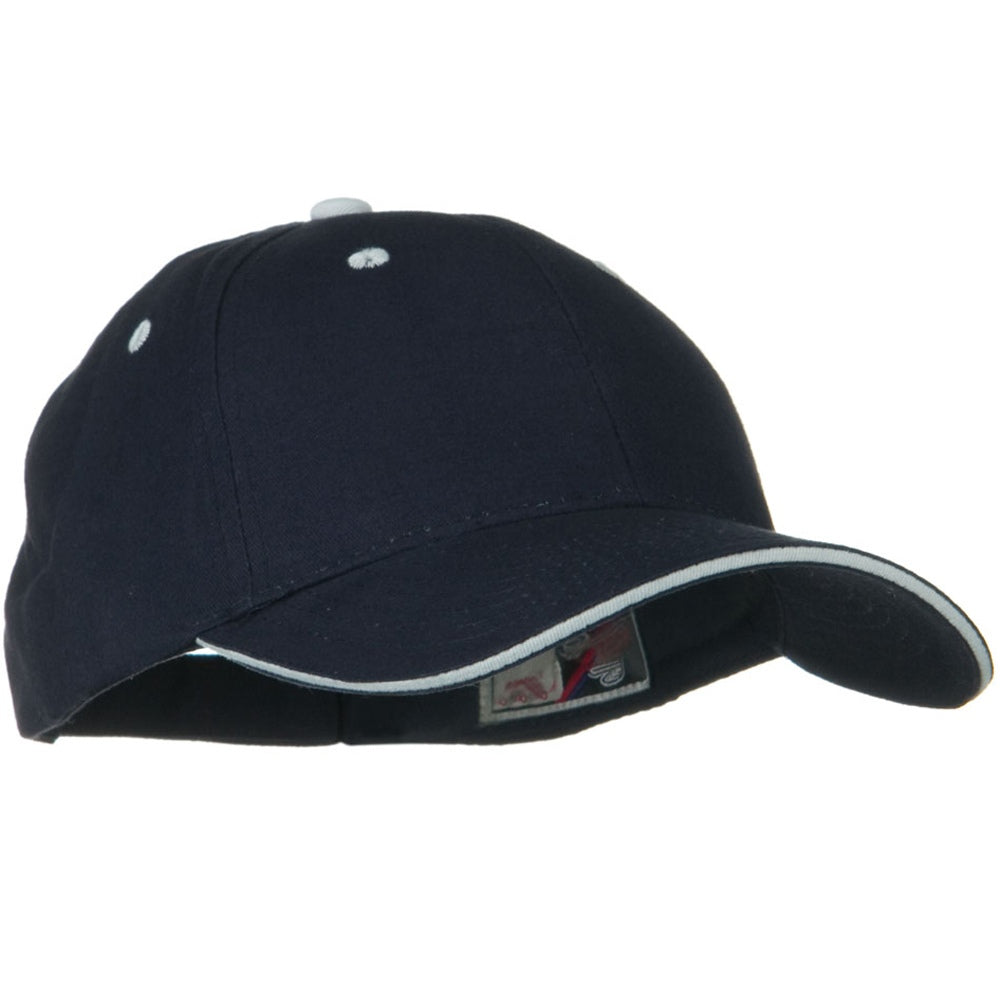 Solid Brushed Twill Sandwich Visor Cap