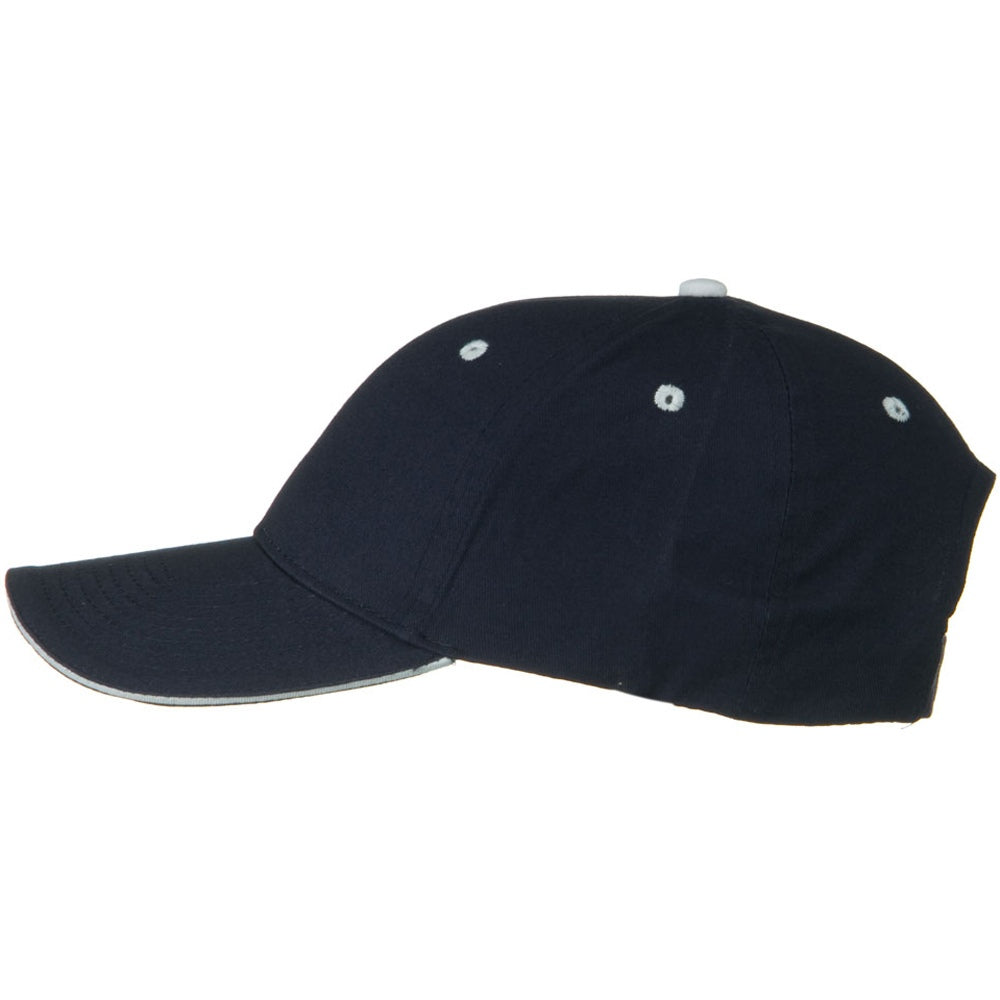 Solid Brushed Twill Sandwich Visor Cap