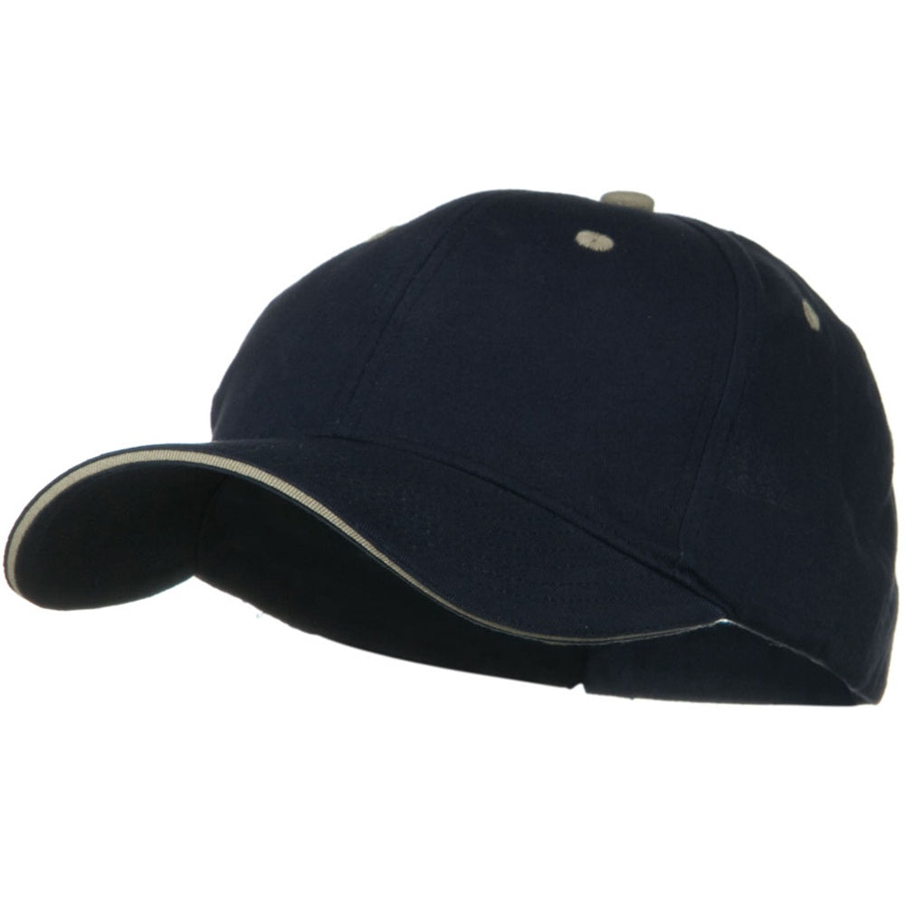 Solid Brushed Twill Sandwich Visor Cap