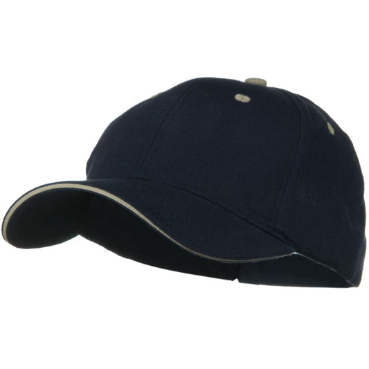 Solid Brushed Twill Sandwich Visor Cap