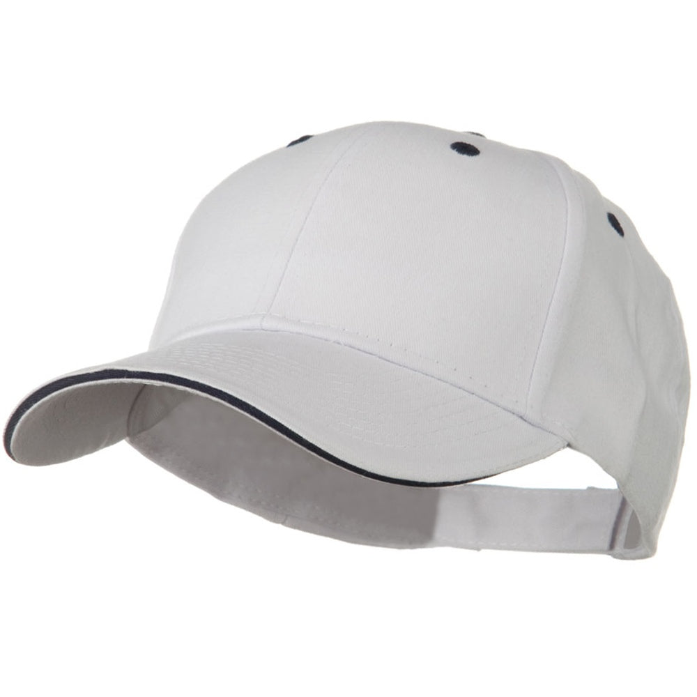 Solid Brushed Twill Sandwich Visor Cap