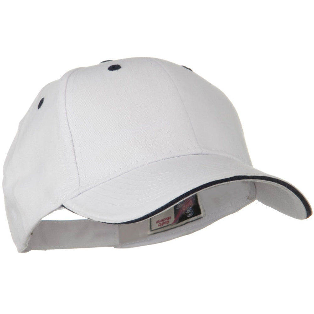 Solid Brushed Twill Sandwich Visor Cap