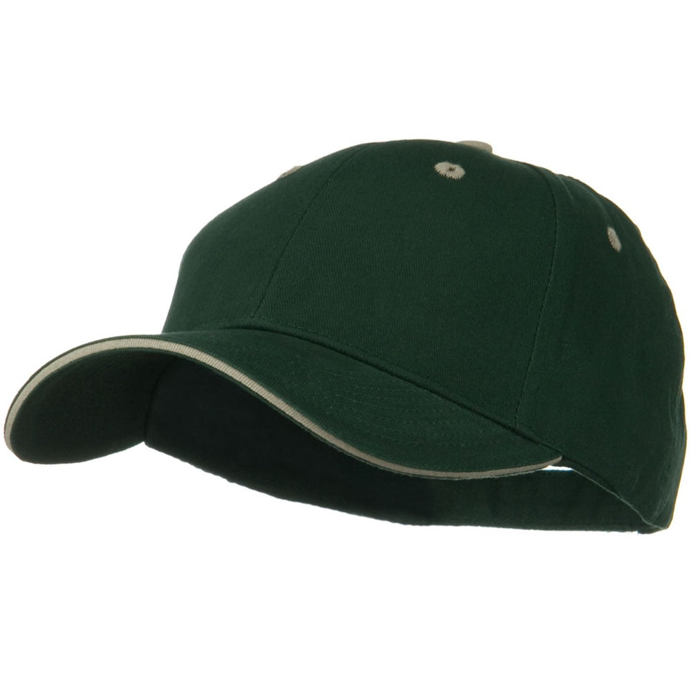 Solid Brushed Twill Sandwich Visor Cap