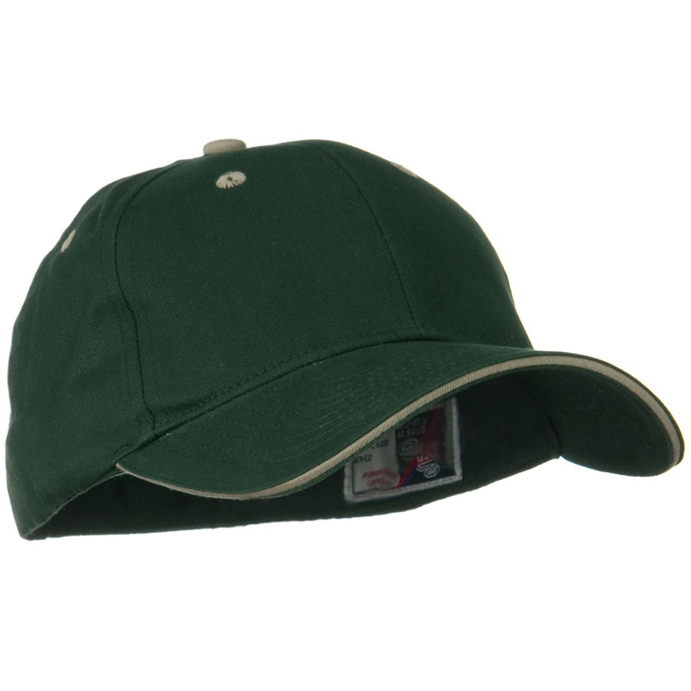 Solid Brushed Twill Sandwich Visor Cap