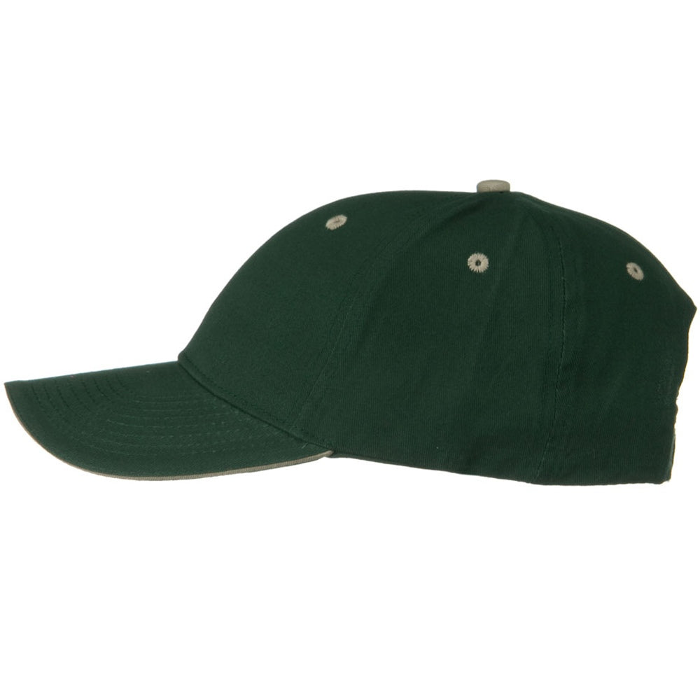 Solid Brushed Twill Sandwich Visor Cap