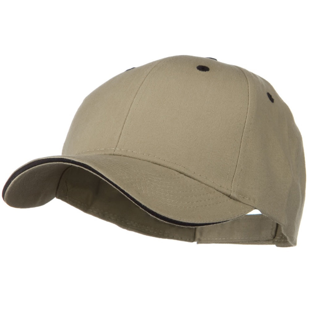 Solid Brushed Twill Sandwich Visor Cap