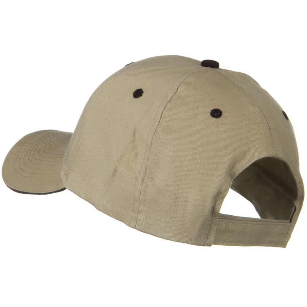 Solid Brushed Twill Sandwich Visor Cap