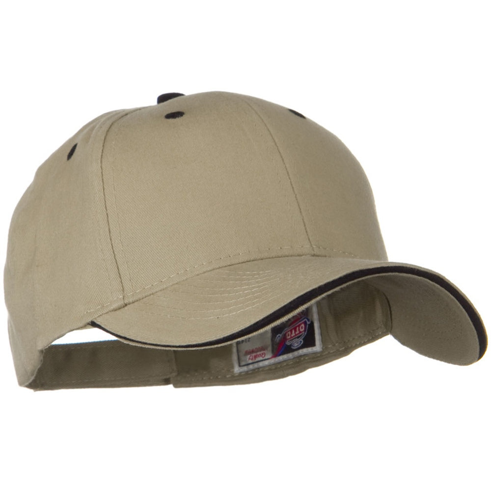 Solid Brushed Twill Sandwich Visor Cap