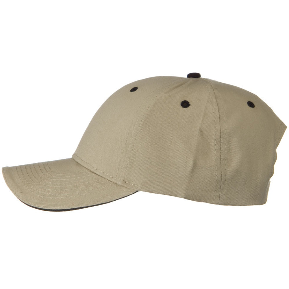 Solid Brushed Twill Sandwich Visor Cap