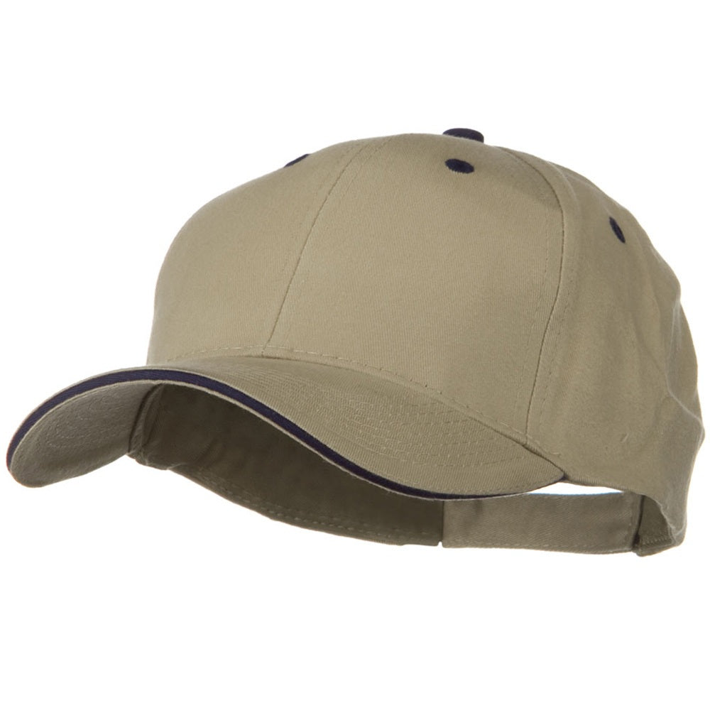 Solid Brushed Twill Sandwich Visor Cap