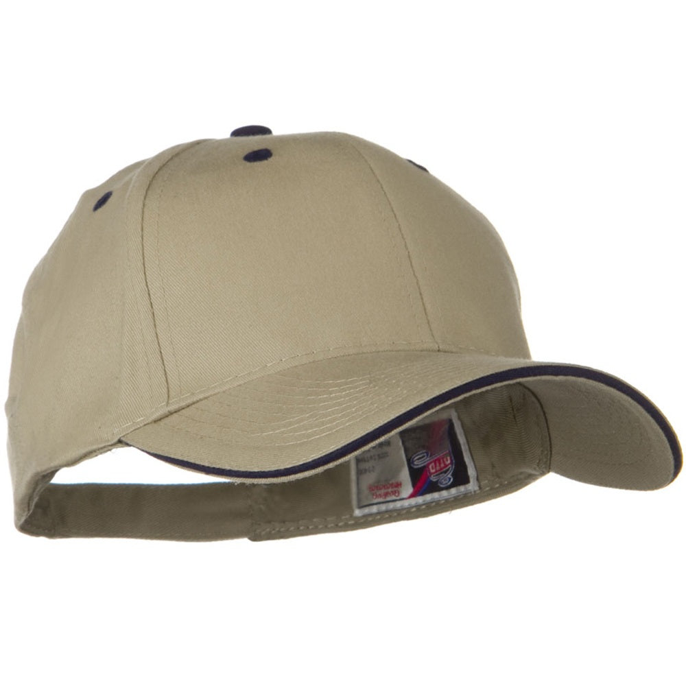 Solid Brushed Twill Sandwich Visor Cap