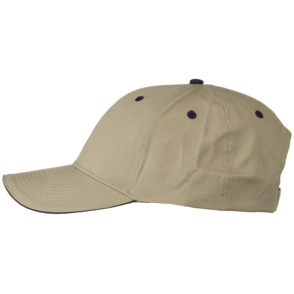 Solid Brushed Twill Sandwich Visor Cap