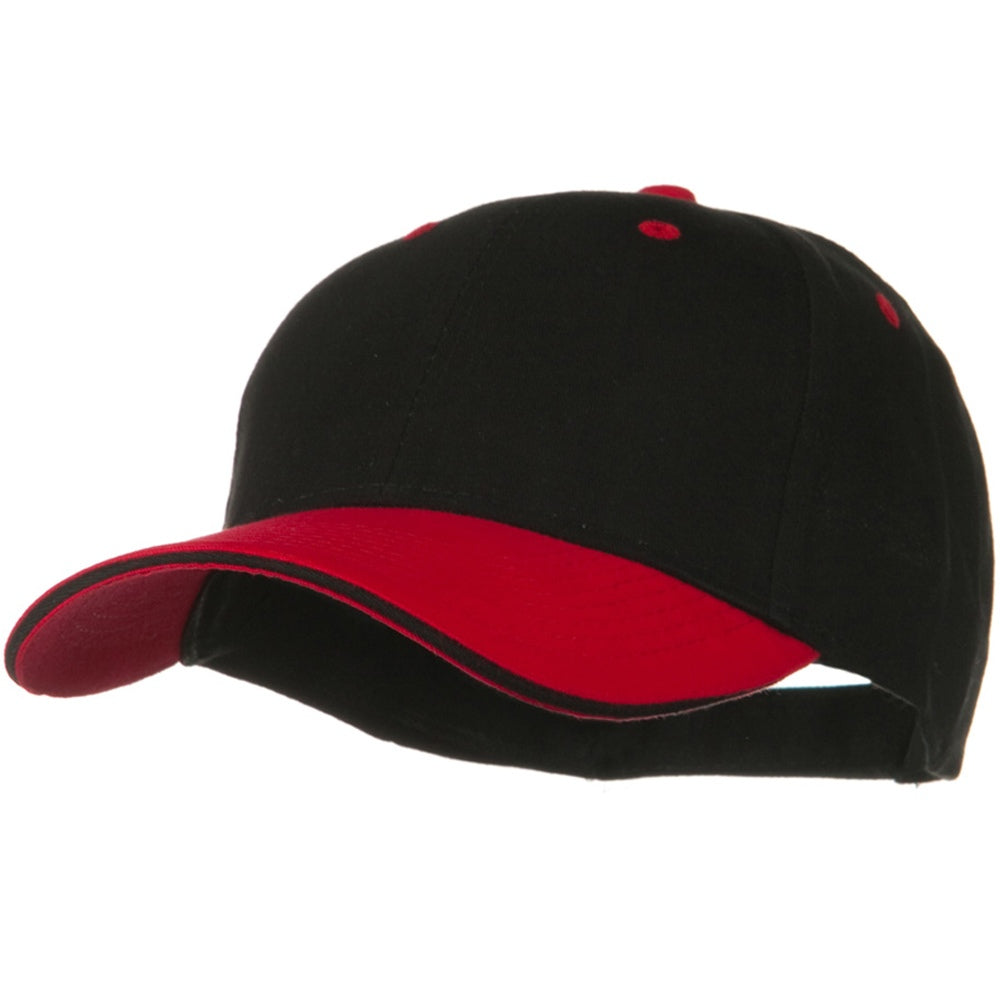 2 Tone Brushed Twill Sandwich Cap
