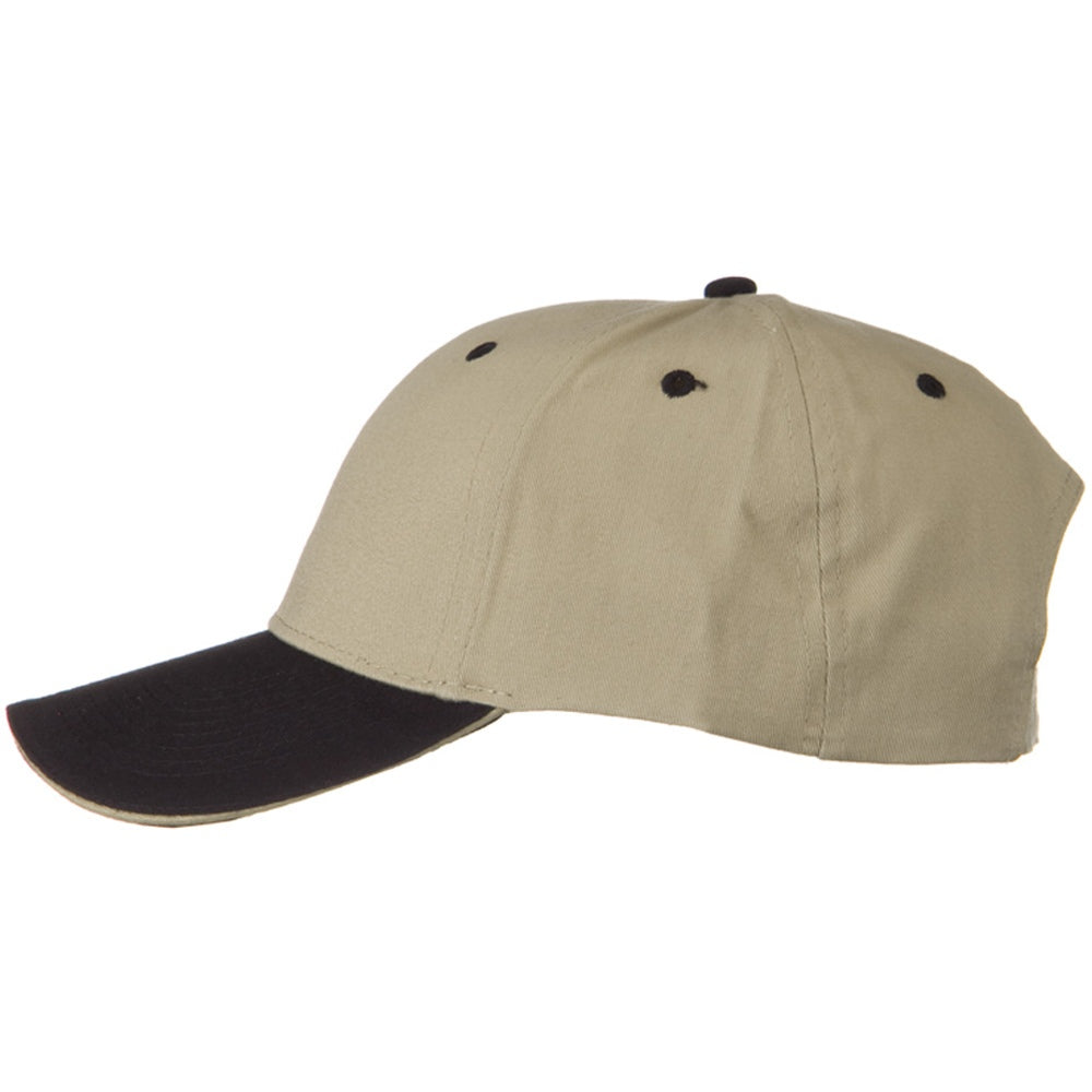 2 Tone Brushed Twill Sandwich Cap