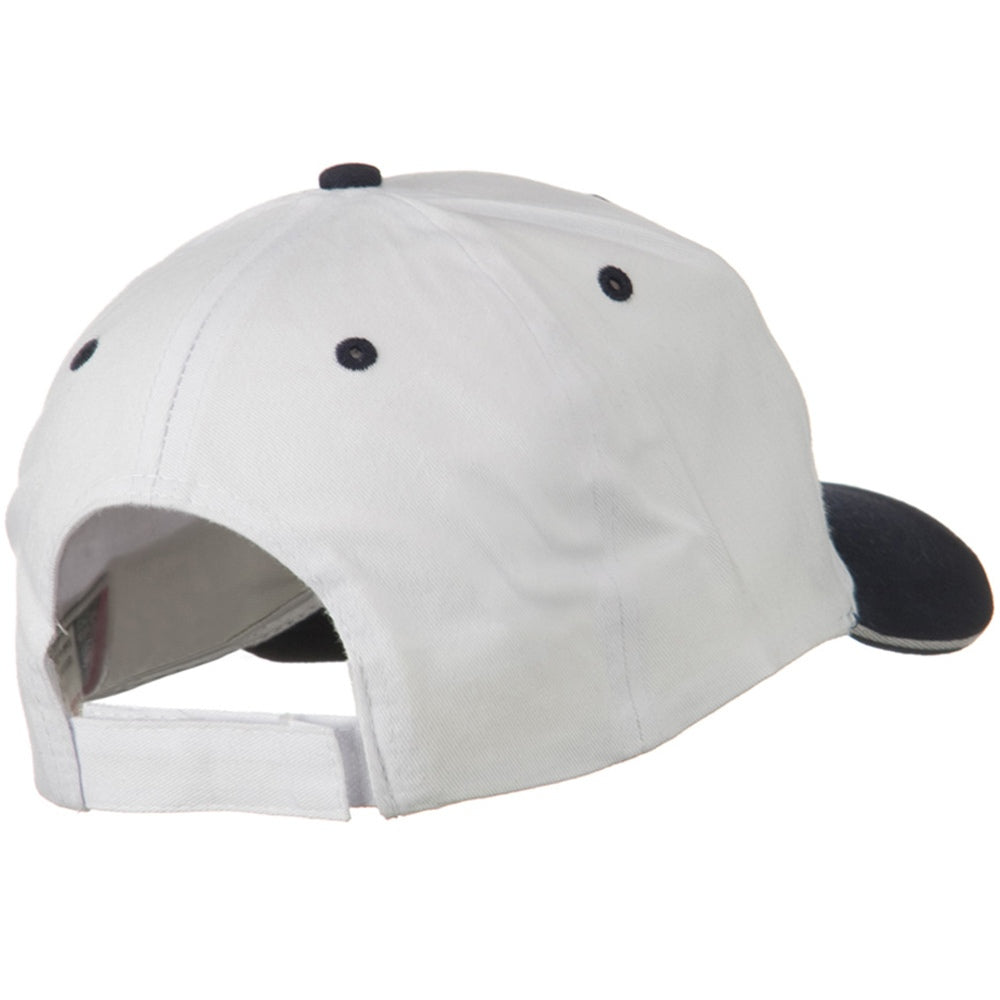 2 Tone Brushed Twill Sandwich Cap