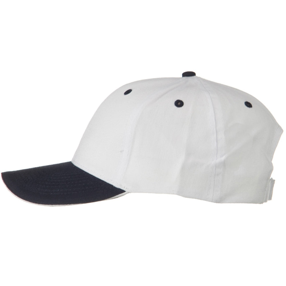 2 Tone Brushed Twill Sandwich Cap