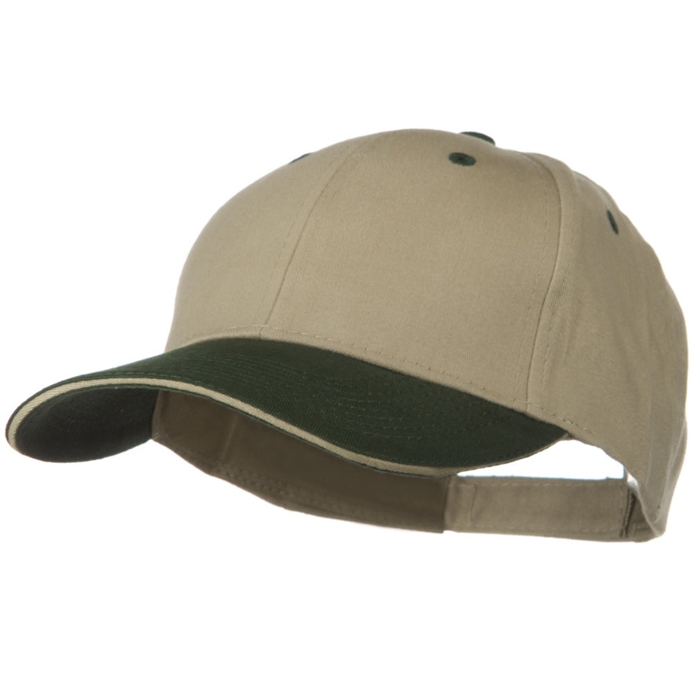 2 Tone Brushed Twill Sandwich Cap