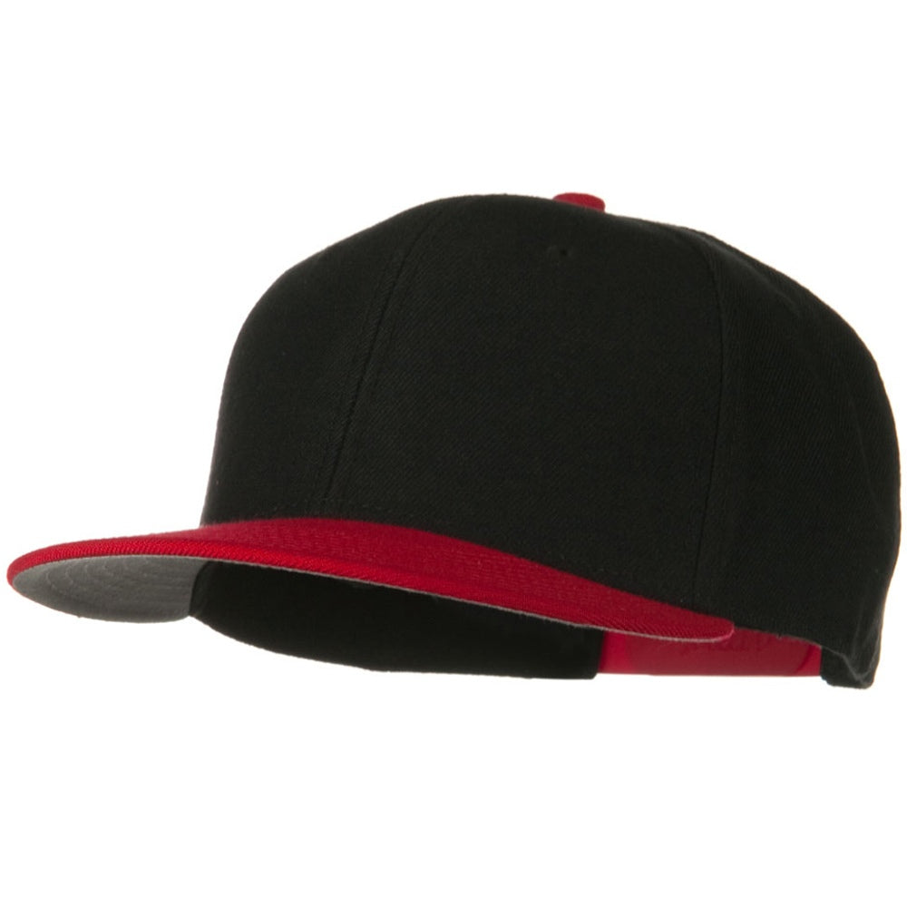 Wool Blend Flat Visor Pro Style Snapback Cap