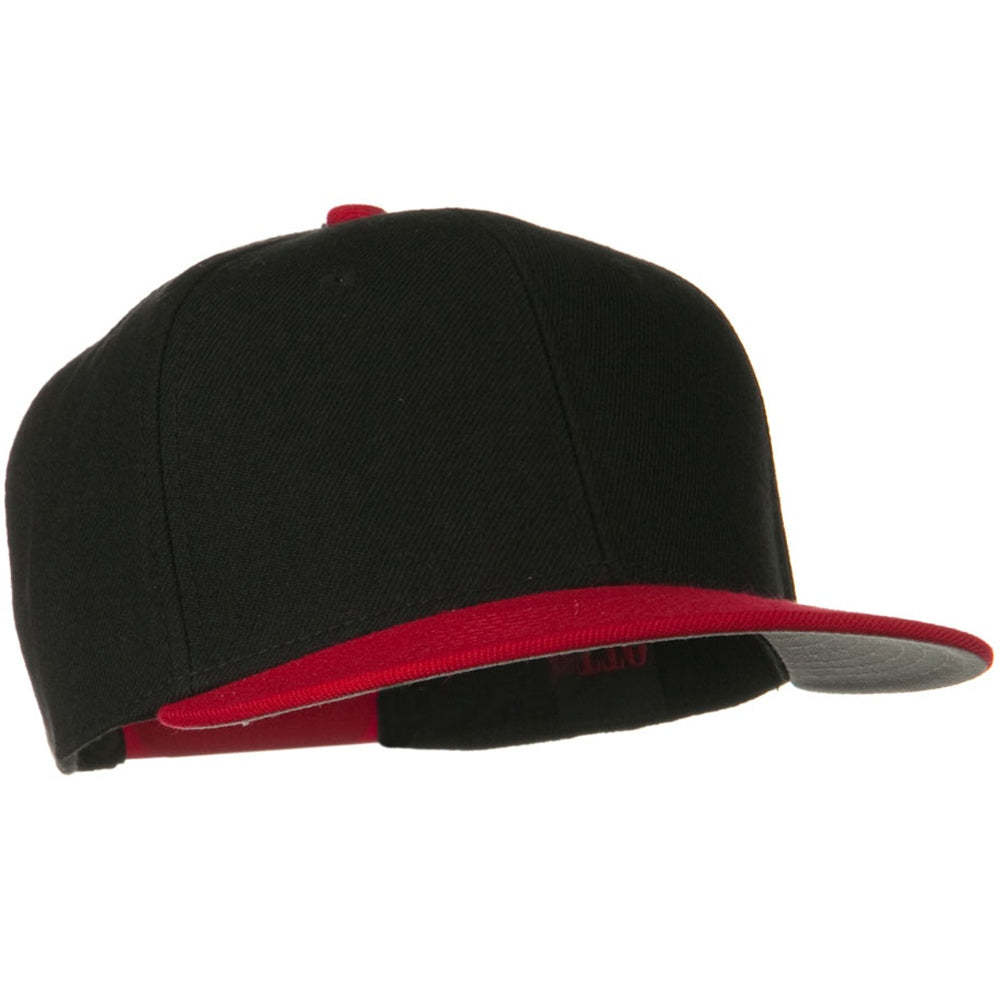 Wool Blend Flat Visor Pro Style Snapback Cap