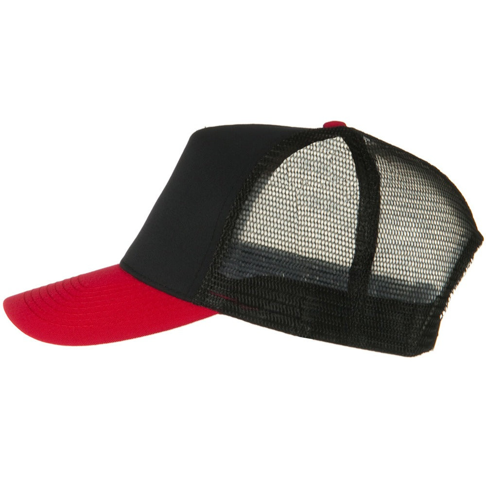 Two Tone Cotton Twill 5 panel Mesh Back Cap