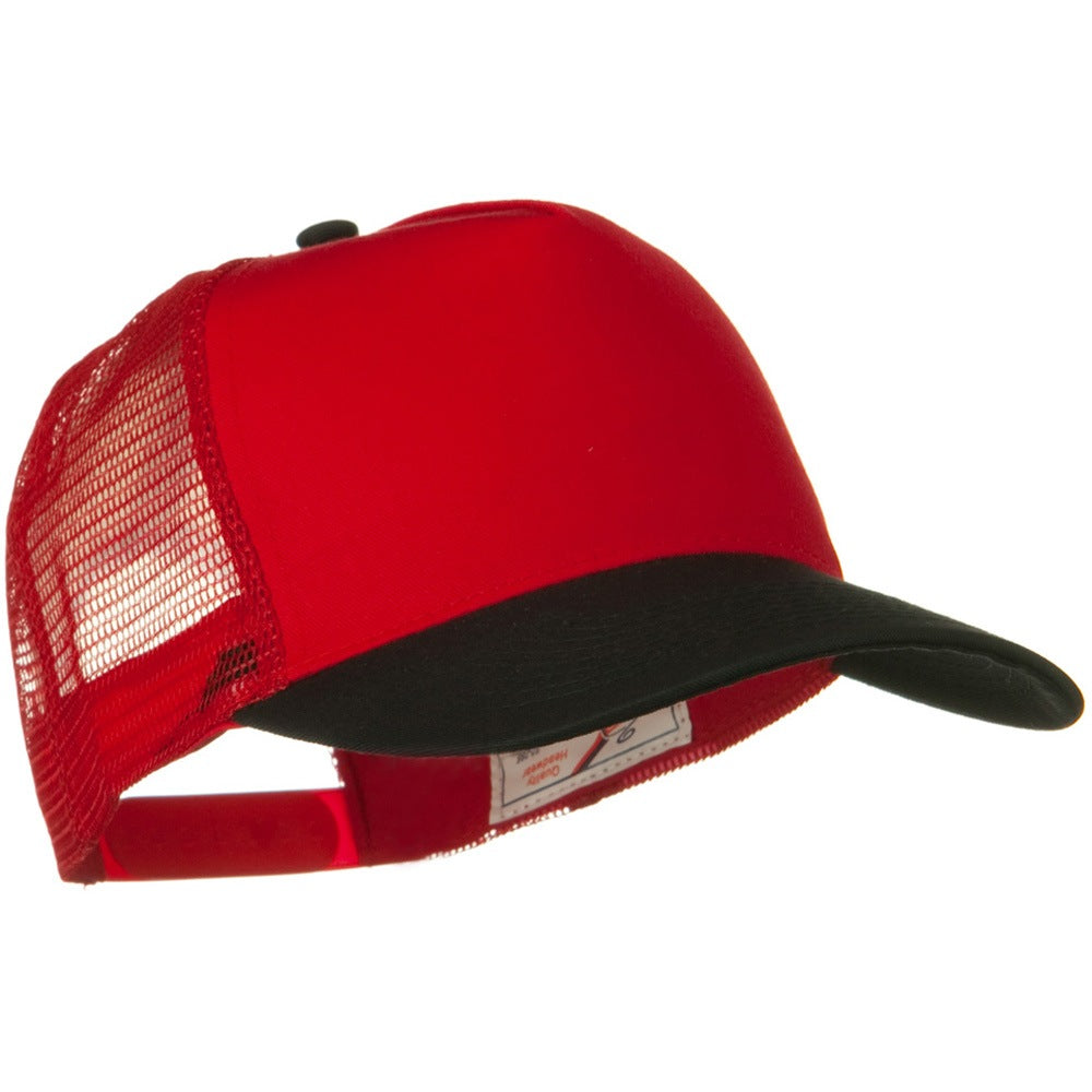 Two Tone Cotton Twill 5 panel Mesh Back Cap