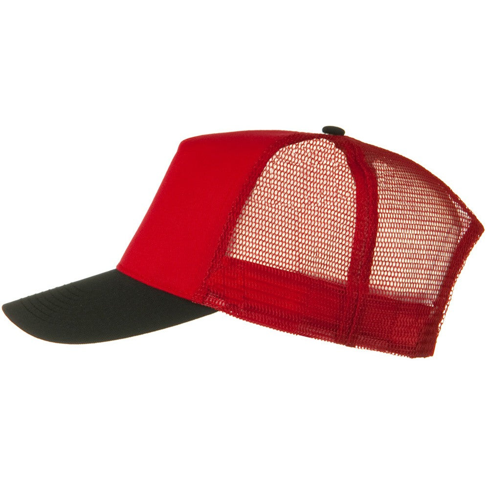 Two Tone Cotton Twill 5 panel Mesh Back Cap