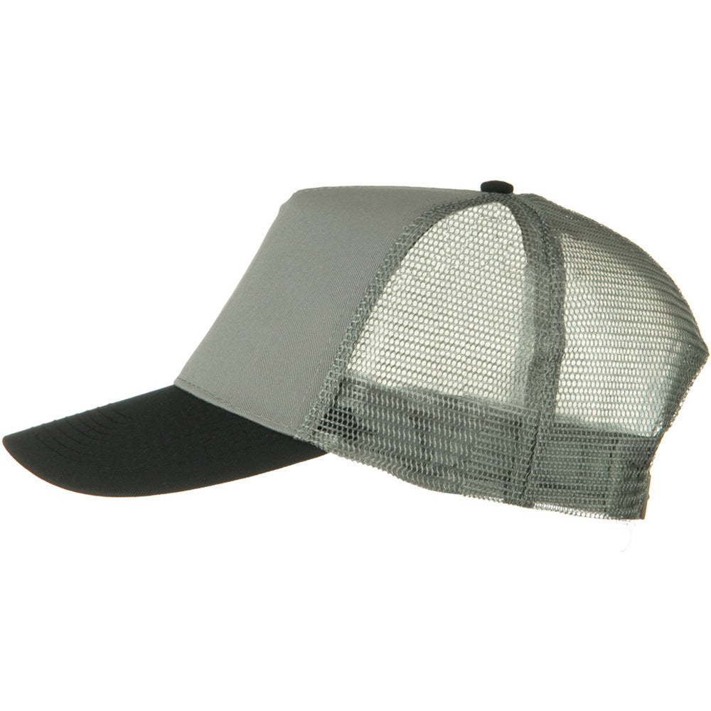 Two Tone Cotton Twill 5 panel Mesh Back Cap
