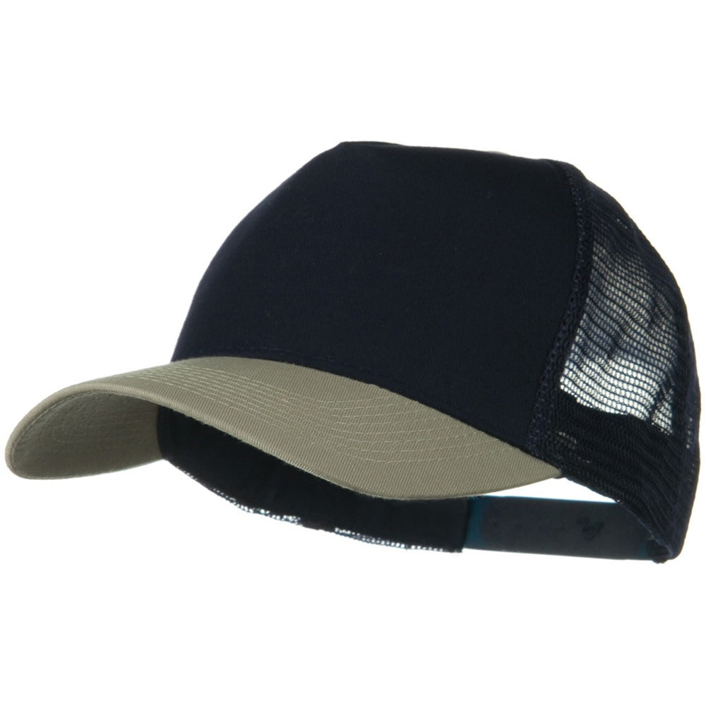 Two Tone Cotton Twill 5 panel Mesh Back Cap