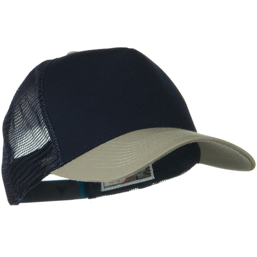 Two Tone Cotton Twill 5 panel Mesh Back Cap