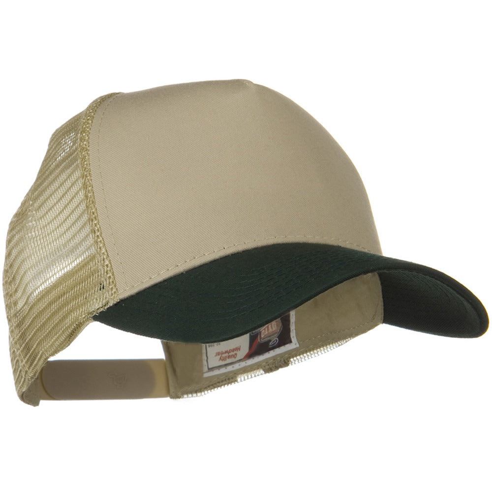 Two Tone Cotton Twill 5 panel Mesh Back Cap